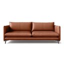 Ver imagem 2 de Sofá Decorativo 3 Lugares Santorini 240cm Couro Legitimo Conhaque