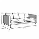 Ver imagem 5 de Sofá Decorativo 3 Lugares Santorini 240cm Couro Legitimo Conhaque