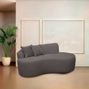 Ver imagem 4 de Sofá Feijão Orgânico Curvo Decorativo Forma Orgânica Linho para Sala e Escritorio