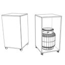 Ver imagem 1 de Aparador Mesa P Cozinha Porta Filtro Esconde Botijão de Gás