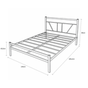Ver imagem 4 de Cama de Casal de Aço Estilo Industrial com Reforço Central para Colchão 138x188cm - Preto