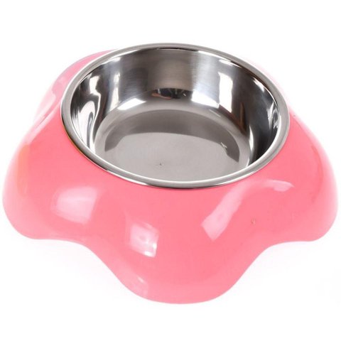 Comedouro Tigela Aço Color 16,5x4,2cm 150ml Rosa