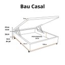 Ver imagem 5 de Cama Box Baú Casal Blindado com Pistão a Gás: Corino Preto/Casal