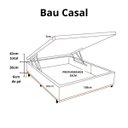 Ver imagem 5 de Cama Box Baú Casal Blindado com Pistão a Gás:Corino Preto/Casal