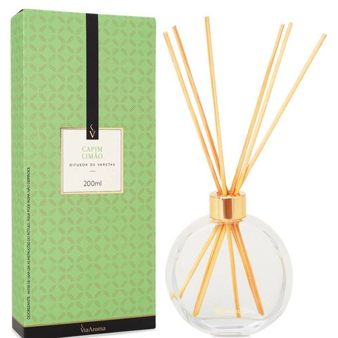 Difusor de Varetas Capim Limão Via Aroma - 200ml