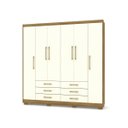 Ver imagem 1 de Guarda Roupa Casal 6 Portas 6 Gavetas Nature Champanhe Canadá Vila Rica