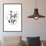 Quadro decorativo com moldura viagem frase just go 40x60 - 1