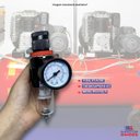 Ver imagem 4 de Filtro Regulador Ar Compressor 1/4 Frl C/ Manômetro Ss3