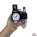 Ver imagem 3 de Filtro Regulador Ar Compressor 1/4 Frl C/ Manômetro Ss3