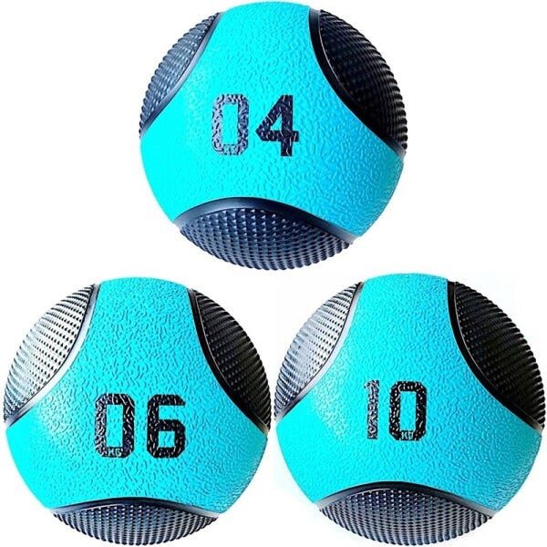 Kit 3 Medicine Ball Liveup PRO 4 6 e 10 kg Bola de Peso Treino Funcional LP8112 - 1