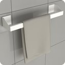 Ver imagem 1 de Porta Toalha de Rosto Adesivo Autocolante Branco Df
