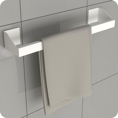 Porta Toalha de Rosto Adesivo Autocolante Branco Df