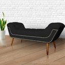 Ver imagem 5 de Calçadeira Recamier Sienna Luxo Suede Cores - DS Estofados King Preto