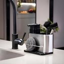 Ver imagem 3 de Porta Detergente Organizador para Pia Cozinha Dispenser Inox