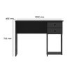 Conjunto Home Office com Armário 2 Portas e Mesa Escrivaninha Preto - Qmovi - 6