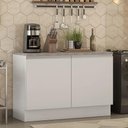 Ver imagem 5 de Balcão de Pia Madesa Glamy 120cm 2 Portas com Tampo Branco