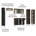 Ver imagem 5 de Armário de Cozinha Completa 261cm Rustic/Preto Emilly Madesa 06