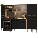 Ver imagem 3 de Armário de Cozinha Completa 261cm Rustic/Preto Emilly Madesa 06