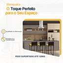 Ver imagem 3 de Kit 3 Bancos Quadrado Junco Argila para Bancada Alta Cozinha Área Gourmet Bistrô Piscina Bar