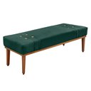 Ver imagem 1 de Recamier Decorativo 140cm Kors Veludo Pés de Madeira Verde Floresta - Gran Belo