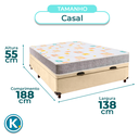 Ver imagem 3 de Conjunto Cama Box Bau Perola Casal + Colchão D20 D20 Inducol