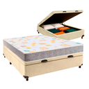 Ver imagem 1 de Conjunto Cama Box Bau Perola Casal + Colchão D20 D20 Inducol