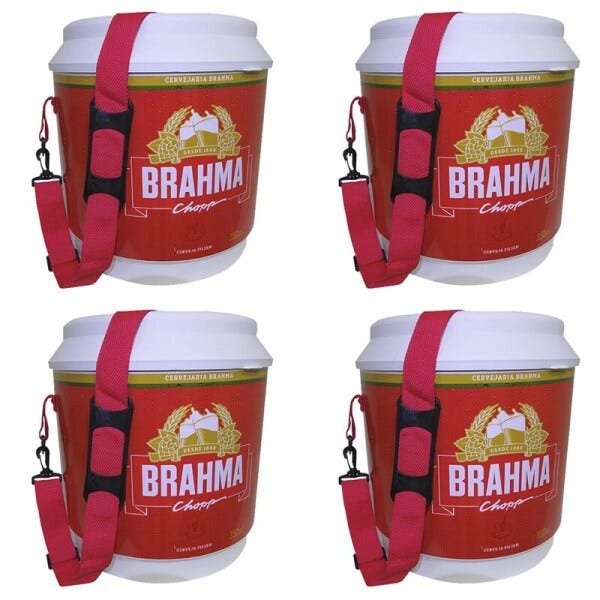 4 Coolers Térmico Brahma Brasil 20 Litros 12 Latas com Alça de Transporte - 1