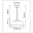 Ver imagem 2 de Lustre Pendente Industrial Alumínio 45,5cm Vibrance Made