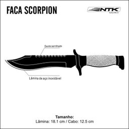 Faca de Sobrevivência Scorpion para Caça e Pesca - Nautika 321140 - 8
