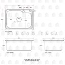 Ver imagem 5 de Cuba para cozinha pia com acessórios Matis e Torneira gourmet Aporé Pingoo.casa