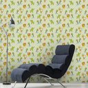 Ver imagem 1 de Papel de Parede Selva Simples Verde com Animais Gh Papel de Parede 2,5m