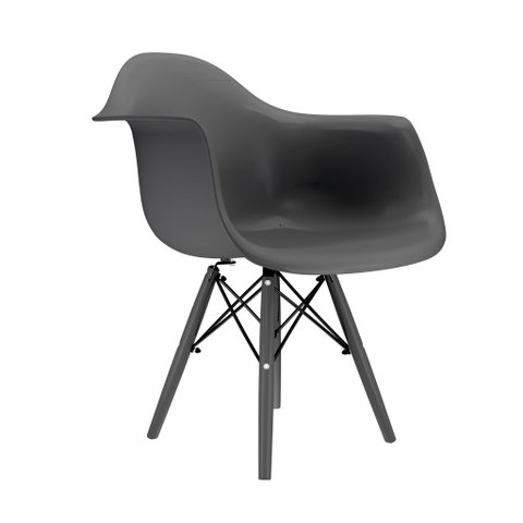 CADEIRA EAMES COM BRAÇO KONKRET PÉS EM POLIPROPILENO