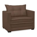 Ver imagem 5 de Poltrona Cama Retrátil Solteiro Milenni Veludo Marrom B03 - D'Rossi