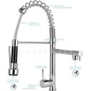 Ver imagem 4 de Cuba para cozinha pia com acessórios Matis e Torneira monocomando gourmet Munim Pingoo.casa