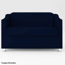 Ver imagem 1 de Namoradeira 2 Lugares Luiza Suede Azul Marinho