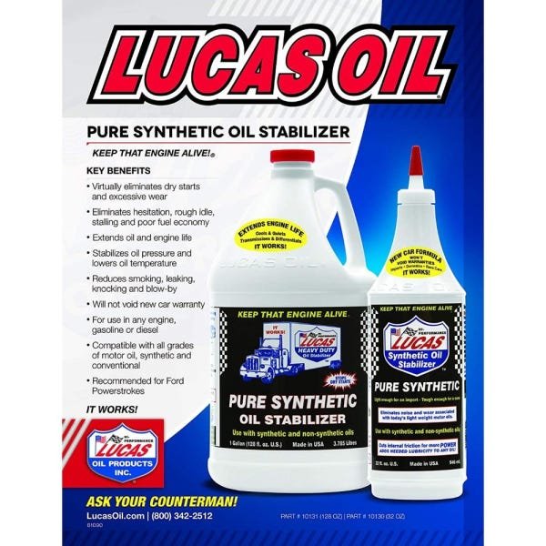 Lucas Estabilizador de óleo sintético 946ml - 2