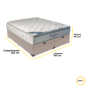 Ver imagem 3 de Cama Box Baú Blindado e Reforçado King Bege e Colchão Freedom Molas Ensacadas Ortobom