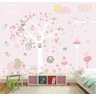 Papel Parede Quarto Bebê Rosa Infantil Arvore Menina Gg634 - 3