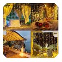 Ver imagem 1 de Cortina 300 Leds Fixo 3M Morno C/ Fio Branco 127V