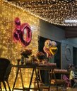 Ver imagem 2 de Cortina 300 Leds Fixo 3M Morno C/ Fio Branco 127V
