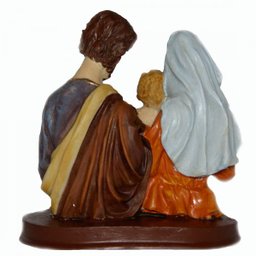 Imagem do Busto da Sagrada Família em Resina - 20 cm - 2