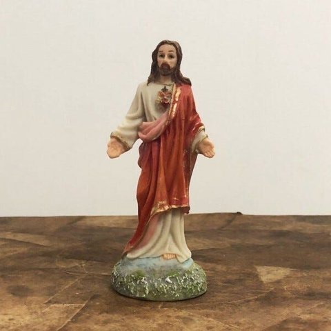 Imagem do Sagrado Coração de Jesus em Resina - 15 Cm
