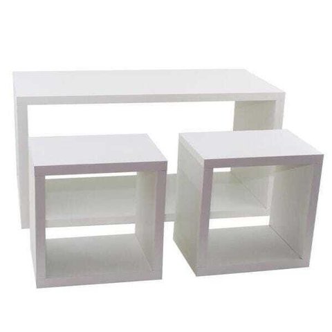 Kit 3 Peças Nicho Branco MDF