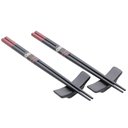 Ver imagem 2 de Kit 48 Peças Sushi Esteira Molheira Suporte Hashi 12 Pessoas Cerâmica Bambu Shoyo Comida Japonesa