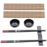 Kit 48 Peças Sushi Esteira Molheira Suporte Hashi 12 Pessoas Cerâmica Bambu Shoyo Comida Japonesa - 5