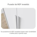 Ver imagem 6 de Guarda Roupa Solteiro Sevilha com Nicho e Espelho com Cômoda Seul Neve - Novo Horizonte