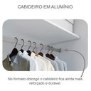 Ver imagem 4 de Guarda Roupa Solteiro Sevilha com Nicho e Espelho com Cômoda Seul Neve - Novo Horizonte