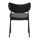 Ver imagem 2 de Kit 2 Cadeira de Escritório Estofadas Leather Base Fixa Recepção Secretária Sala Jantar Preto
