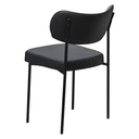 Ver imagem 3 de Kit 2 Cadeira de Escritório Estofadas Leather Base Fixa Recepção Secretária Sala Jantar Preto