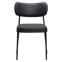 Ver imagem 1 de Kit 2 Cadeira de Escritório Estofadas Leather Base Fixa Recepção Secretária Sala Jantar Preto
